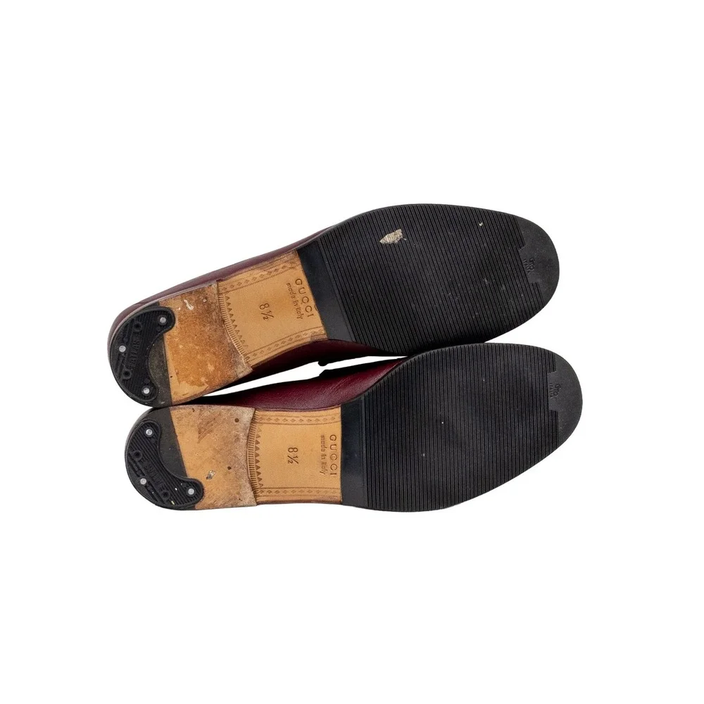 Gucci Horsebit Loafers Burgundy Leather Gold Hardware Mens UK 8.5 US 9.5